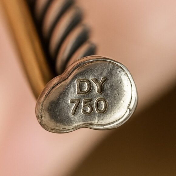 David Yurman 3mm Sterling Silver/Gold Crossover Bracelet - Picture 9 of 10